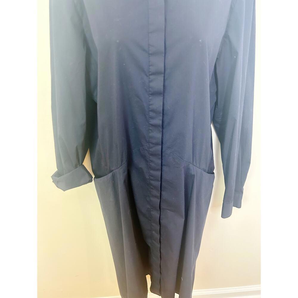 COS Navy Long-Sleeve Midi Shirt Dress - Picture 6 of 9